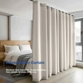 thumbnail image 4 of Room Divider Blackout Curtain Track Curtains Wall Dividers Panels Screen for Living Rooms Bedroom Office Privacy Partition Separation, W100 × L96 Inch,1 Panel, Beige, 4 of 7