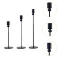thumbnail image 4 of 3 candelabros de metal, candelabros decorativos de hierro, candelabros modernos para decoración de fiestas, aniversarios y festivales Negro alto, 4 of 7