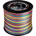 thumbnail image 2 of RUNCL Línea de Pesca Trenzada, Resistente a la abrasión, Estiramiento Cero, Trenza de Pesca de Visibilidad Extra Multicolor 8X para Agua Dulce Salada, 328-1093 Yardas, 12-100 LB, Regalo de Pesca, deco, 2 of 3