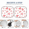 thumbnail image 6 of Naloa Pink Hearts 2 Piece Foldable Car Sun Shades, Car Windshield Sunshade, Front Window Sunshade for Car, Truck, SUV - Medium, 6 of 7