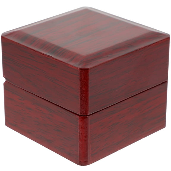 FRCOLOR ring box Display Wooden Ring Box Championship Ring Holder Display Case Big Ring Storage Box,2.56"X2.56"X2.17"