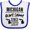 White and Royal, variant on Inktastic Michigan Awesome Since 1837 Boys or Girls Baby Bib