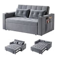 thumbnail image 2 of Xinwanna 3-in-1 Convertible Sofa Bed, Adjustable Backrest Pull Out Couch, Loveseat Sleeper Bed with Charging Station, Cup Holder, 2 Pillows, Side Pockets, for Living Room, Guest Bedroom, Apartment, 2 of 7