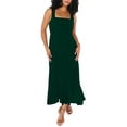 thumbnail image 3 of Hirigin Women's Summer Wrap Maxi Dress Casual Boho Floral V Neck Short Sleeve Ruffle Hem Split Beach Long Dresses S-XL, 3 of 9