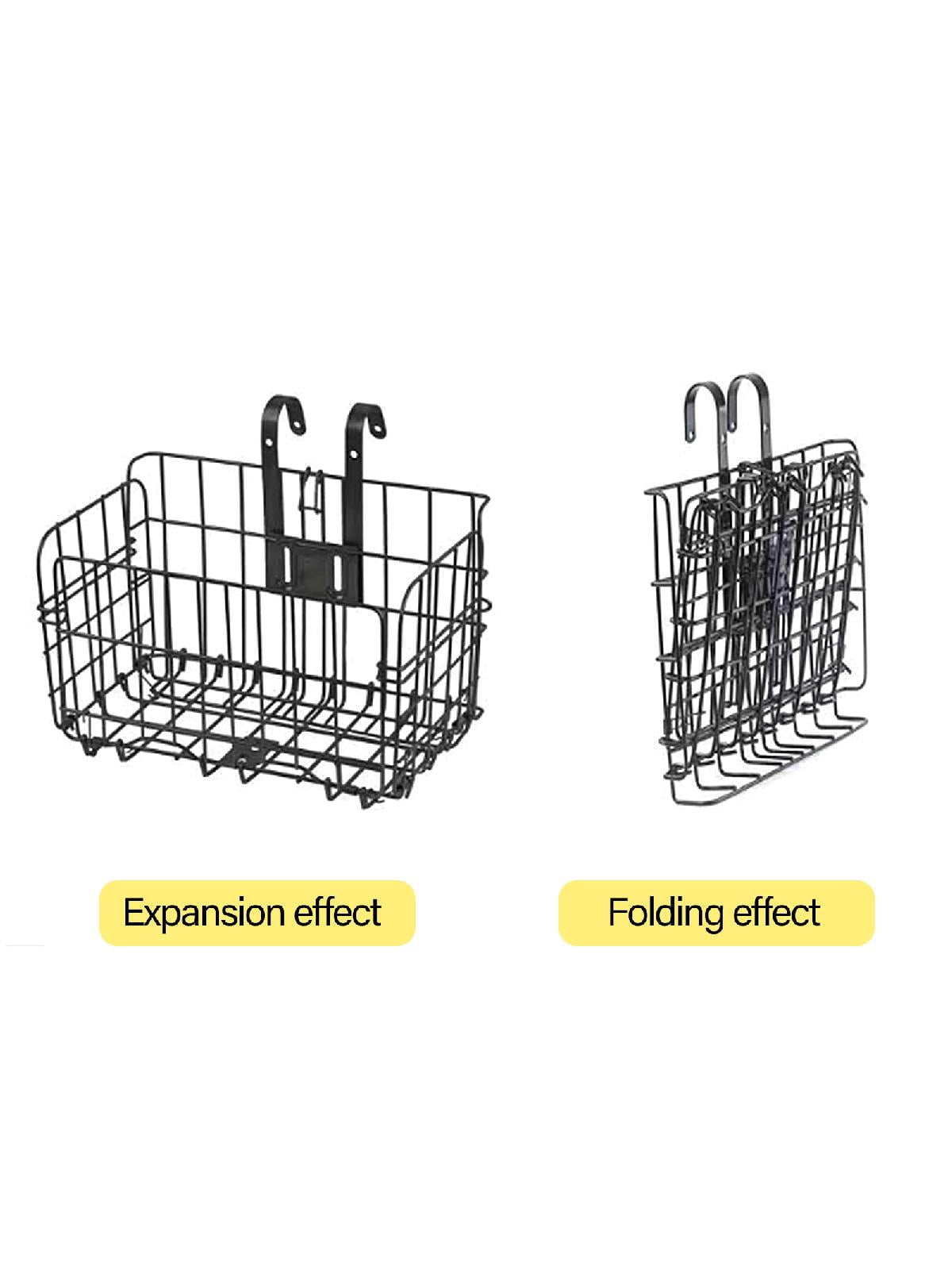 Mountain Bike Folding Hanging Basket Detachable Folding Bicycles Basket Front And Rear Hanging Side Trailer Basket