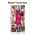 thumbnail image 4 of Personalized Custom Beach Towels with Picture Logo Photo Names Customized Pool Travel Towel for Kids Adults Women Men 30" X 60"(8 Photos), 4 of 5