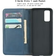 thumbnail image 2 of Galaxy S20 Wallet Case,Premium PU Leather Flip Folio Case with Card Slot,Case Pocket,Kickstand and Magnetic Closure TPU Shockproof Case for Samsung Galaxy S20,6.2" Blue+Khaki, 2 of 18