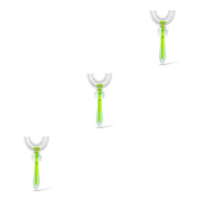 Toystoory Cepillo de de silicona para bebés en forma de U de doble cara para niños mordedores de manijas limpieza de mano niños Type4 NO4 Toystoory CBP092623