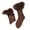 Brown, variant on Women Fashion Warm Soft Solid Sport Socks Medium Short Winter Stockings Red One Size
