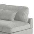 thumbnail image 4 of Bentley Modern style Armless Chair made with Corduroy Fabric Gray, 4 of 5