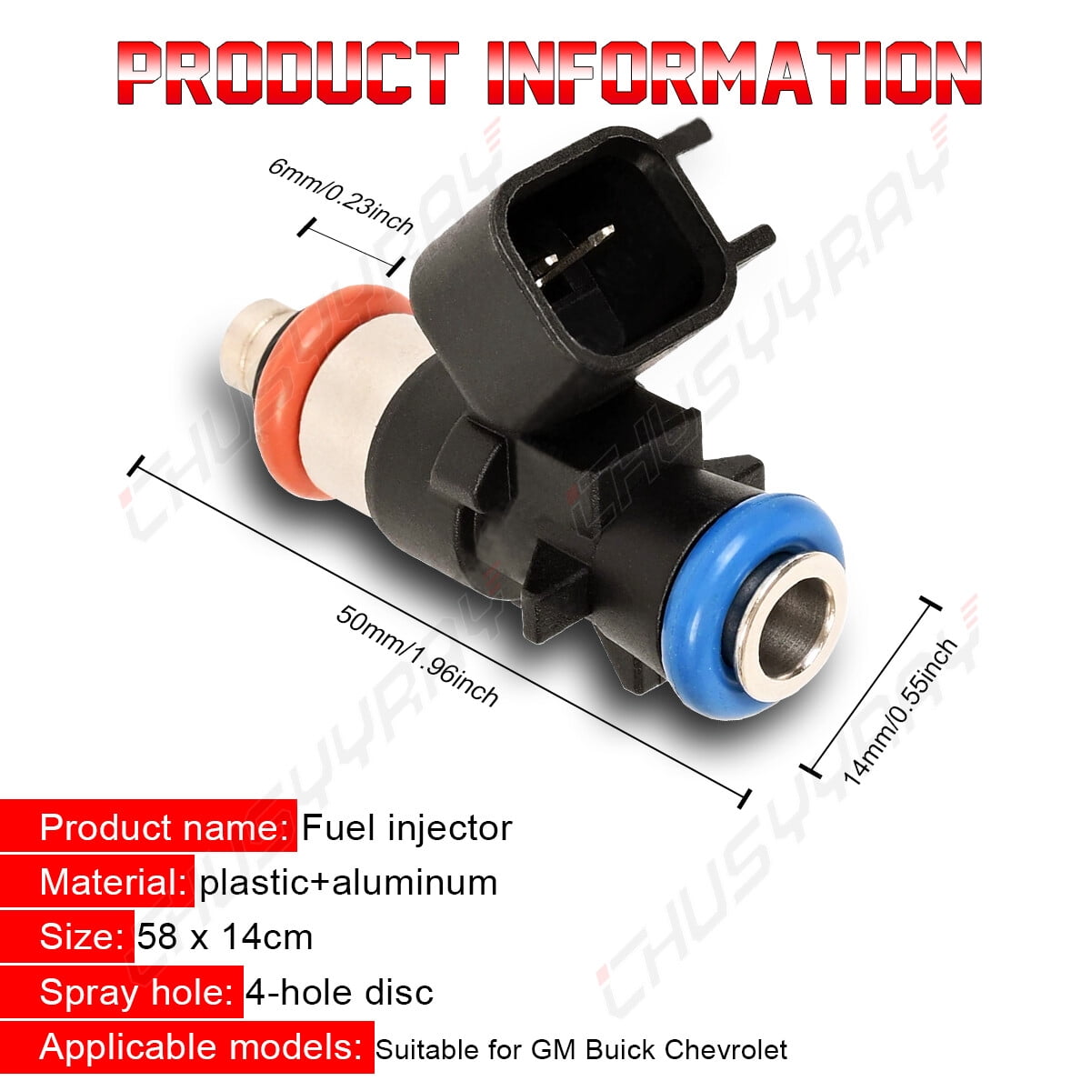 Fuel Injectors fit for 2011-2017 Dodge Grand Caravan 3.6L V6 0280158233 Set (6)