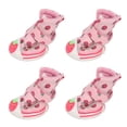 thumbnail image 4 of Zapatos para perros antideslizantes de lona transpirables, lindas botas de fresa para perros pequeños, osito de peluche, bichón, pomerania 4, 4 of 14