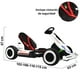 thumbnail image 5 of Montable Electrico Go Kart para Niños Largo Ajustable Luz 12v - Blanco, 5 of 8