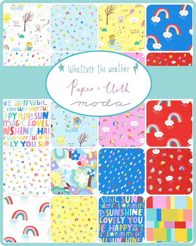 Whatever The Weather Jelly Roll by Paper + Cloth Moda Precuts