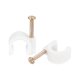 thumbnail image 1 of Redondo Cable Clips, 8mm 80uds PVC Cables Gestión con Carbono Acero Clavo para Hogar Alambre Cables, Blanco, 1 of 5