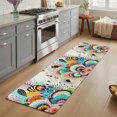 thumbnail image 3 of Runner Rug 2.62'x6.56', Colorful Flowers Non Slip Backing Floor Mats Soft Area Rugs, Absorbent Muddy Dirt Trapping Carpet for Entryway Hallway Bedroom Kitchen Abstracrt Modern Geometric Floral Plants, 3 of 9