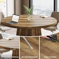 thumbnail image 5 of Tribesigns Round Conference Table for 4-6 People, 47-Inch Meeting Table with Thickened Tabletop for Conference Room, Seminar, Business, 5 of 7