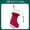 Red, variant on Clearance Under $6 Ruffled Christmas Stocking, Green Velvet Xmas Stocking with White Cuff, Large Hanging Stocking for Fireplace Tree Holiday Decor, 1PC