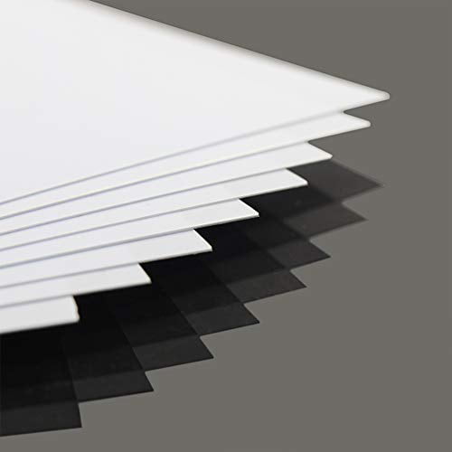 ABS Styrene Plastic Flat Sheet Plate 0.5mm x 200mm x 200mm Black 