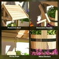 thumbnail image 6 of Topcobe Wood Wishing Well for Outside with Hanging Bucket, Wishing Well Planter with Drain Hole for Garden Patio, Natural, Planters for Outdoor Plants, Raised Beds for Gardening, 6 of 11