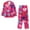 24# Hot Pink, variant on Heart Print Flannel Pajama Set for Women - Long Sleeve Button Down Two Piece Sleepwear Royal Blue L