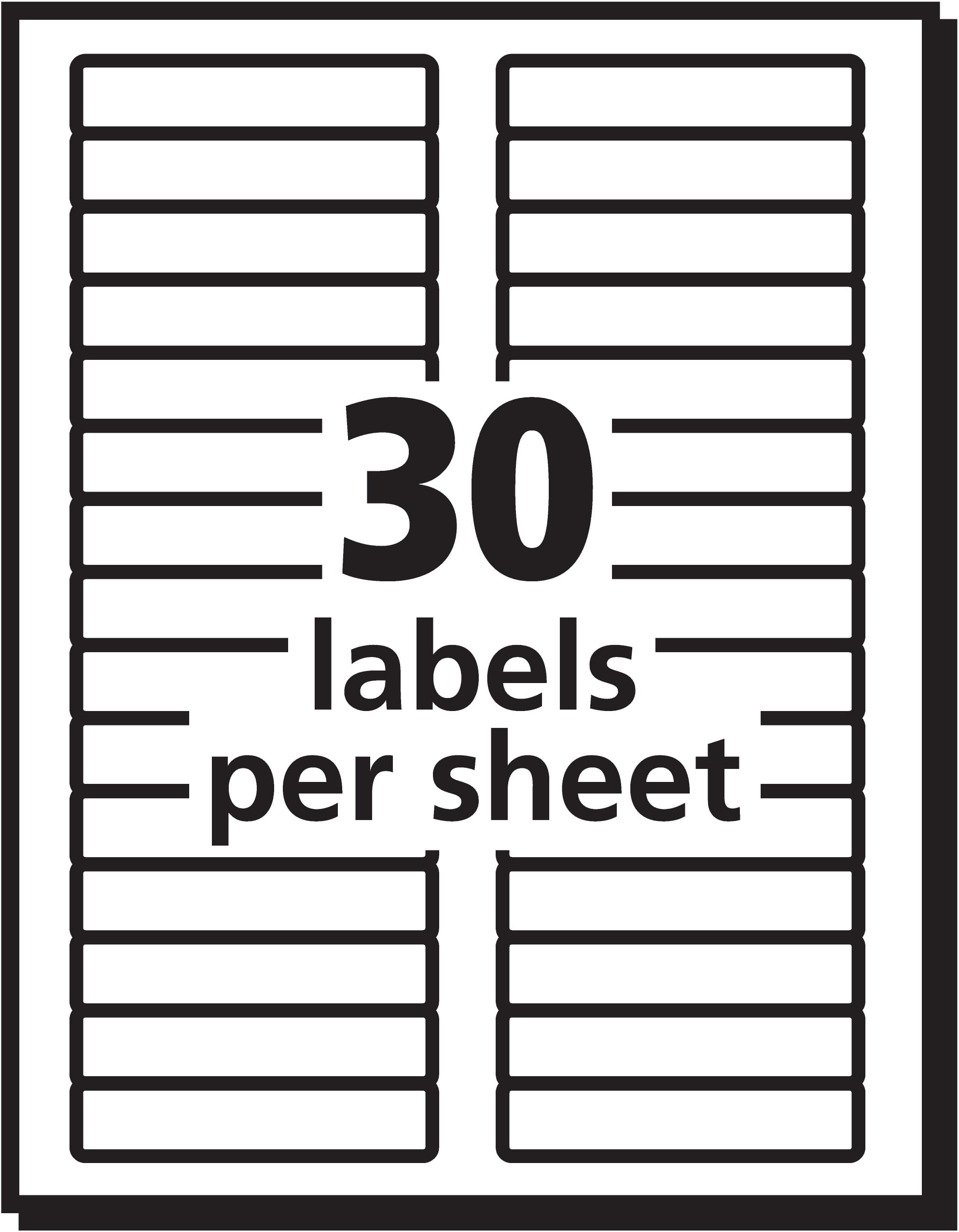 Avery Removable File Folder Labels, Sure Feed Technology, Removable Adhesive, White, 2/3" x 3-7/16", 750 Labels (8066)