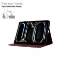 thumbnail image 5 of GSFY Case for 2024 iPad Pro 11 Inch 5th Generation (M4), Carbon Fiber Pattern Smart Premium PU Leather Wallet Stand Protective Shell Auto Sleep Wake for iPad Pro 11 5th Gen, Brown, 5 of 7