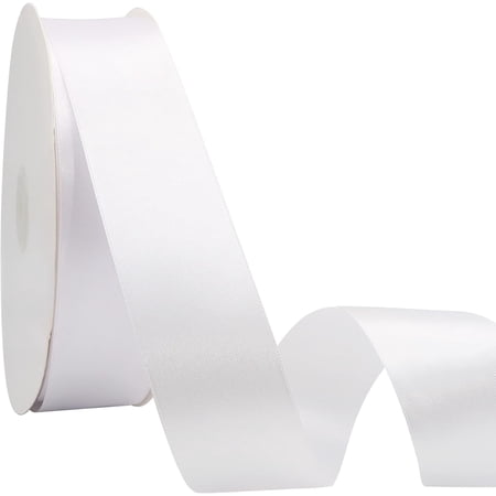 1 inch Wide 100 Yards Double Face White Satin Ribbon White Fabric Ribbon for Gift Wrapping Very Suitable for Weddings Decoration Bouquet Balloons Arts Craft Sewing Hair Bow Invitation 1 inch Wide 100 Yards Double Face White Satin Ribbon White Fabric Ribbon for Gift Wrapping Very Suitable for Weddings Decoration Bouquet Balloons Arts Craft Sewing Hair Bow Invitation