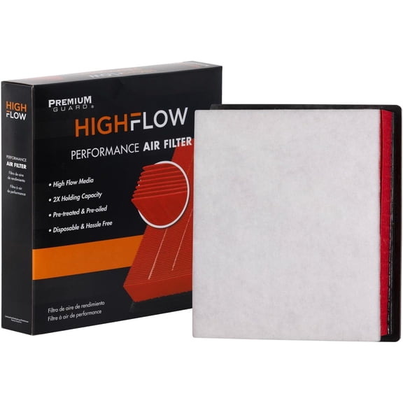 HIGHFLOW High Performance, Pre-Oiled Disposable Engine Air Filter PA8172X | Fits 2016-2023 Toyota Tacoma, 2014-2021 Tundra, 2014-2022 Sequoia