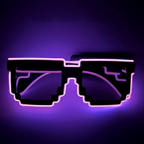 YOHAVEN LED Luminous Glasses Sunglasses Toy, Cool Glow Party Accessory for Gamer Meme Enthusiast Costume Halloween Birthday Celebration, Fun LED Light-Up Glasses