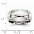 thumbnail image 5 of Stainless Steel Sterling Silver Inlay 8mm Polished Band, 5 of 11