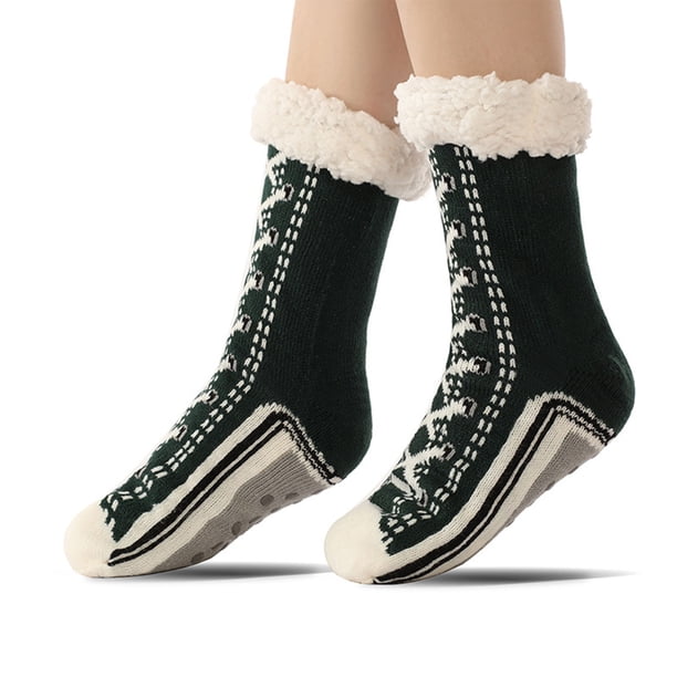 Calcetines de invierno para el suelo, cálidos para el hogar, calcetines de forro polar extra gruesos, calcetines para mujer