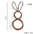 thumbnail image 1 of Easter DIY Garland Bunny Rattan Circle Foldable Rattan Bunny Pendant Easter Bunny Wreath Natural Material Durable, 1 of 6