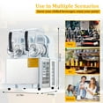 thumbnail image 6 of Commercial Slushy Machine,4L*2 370W Stainless Steel Margarita Slushie Maker for Supermarkets Cafes Bars White, 6 of 7
