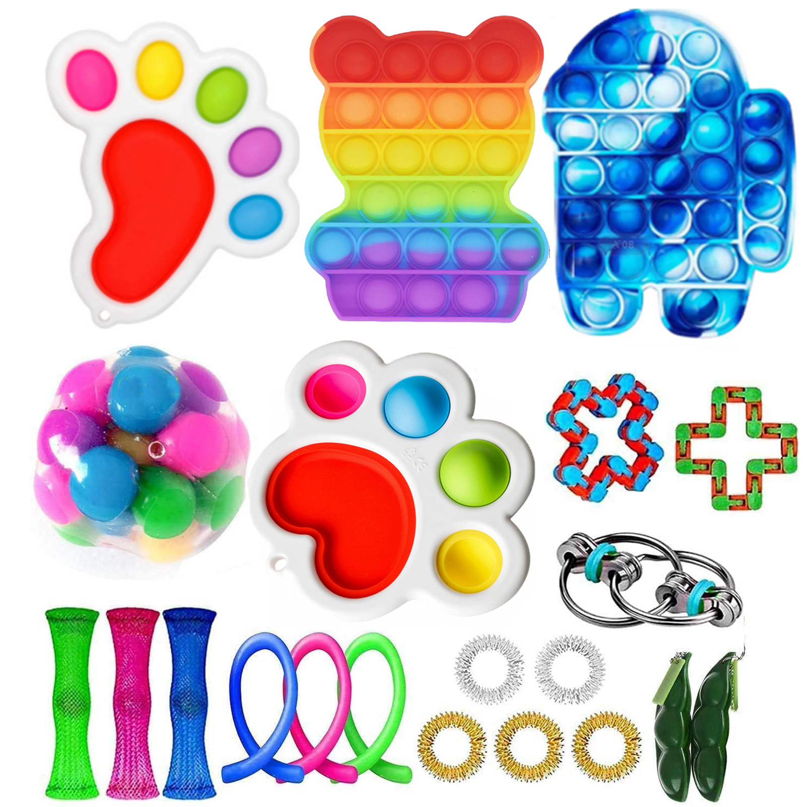 Seyurigaoka Pop Bubble Sensory Popper Fidget Toy Set Stress Relief Toys