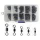 thumbnail image 1 of 210 Uds. Conector de pesca de 8 formas, rodamiento de bolas, anillo sólido giratorio para pesca de carpa, 1 of 9