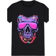 thumbnail image 1 of Sound-Activated LED Neon Glow T-Shirt - Ultra-Soft Breathable Cotton with Reactive Graphic Design, Slim Fit Short Sleeve Shi, 1 of 5