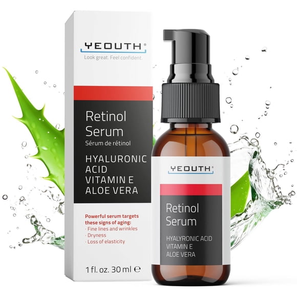 Suero Facial Retinol YEOUTH Acido Hialuronico Combo para el Cuidado de la Piel de Mujeres y Hombres