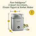 thumbnail image 4 of Cuisinart Pure Indulgence 2-Quart Electric Frozen Yogurt, Sorbet, and Ice Cream Maker, 4 of 9