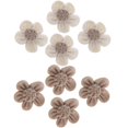 thumbnail image 4 of 4stk. Cabezas De Flores Hechas Flores De Dispersión Flores Artificiales Tela Flores, Manualidades De Bricolaje, Hechas De Arpillera Blanco Gloria Flores de arpillera de bricolaje, 4 of 9