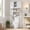 白色小浮雕, variant on Space-Saving Over-The-Toilet Storage Cabinet with 2 Doors and Toilet Paper Holder – Freestanding Water-Resistant Bathroom Organizer, Rustic Black, for Bathroom Décor, Huoshaoyun Color