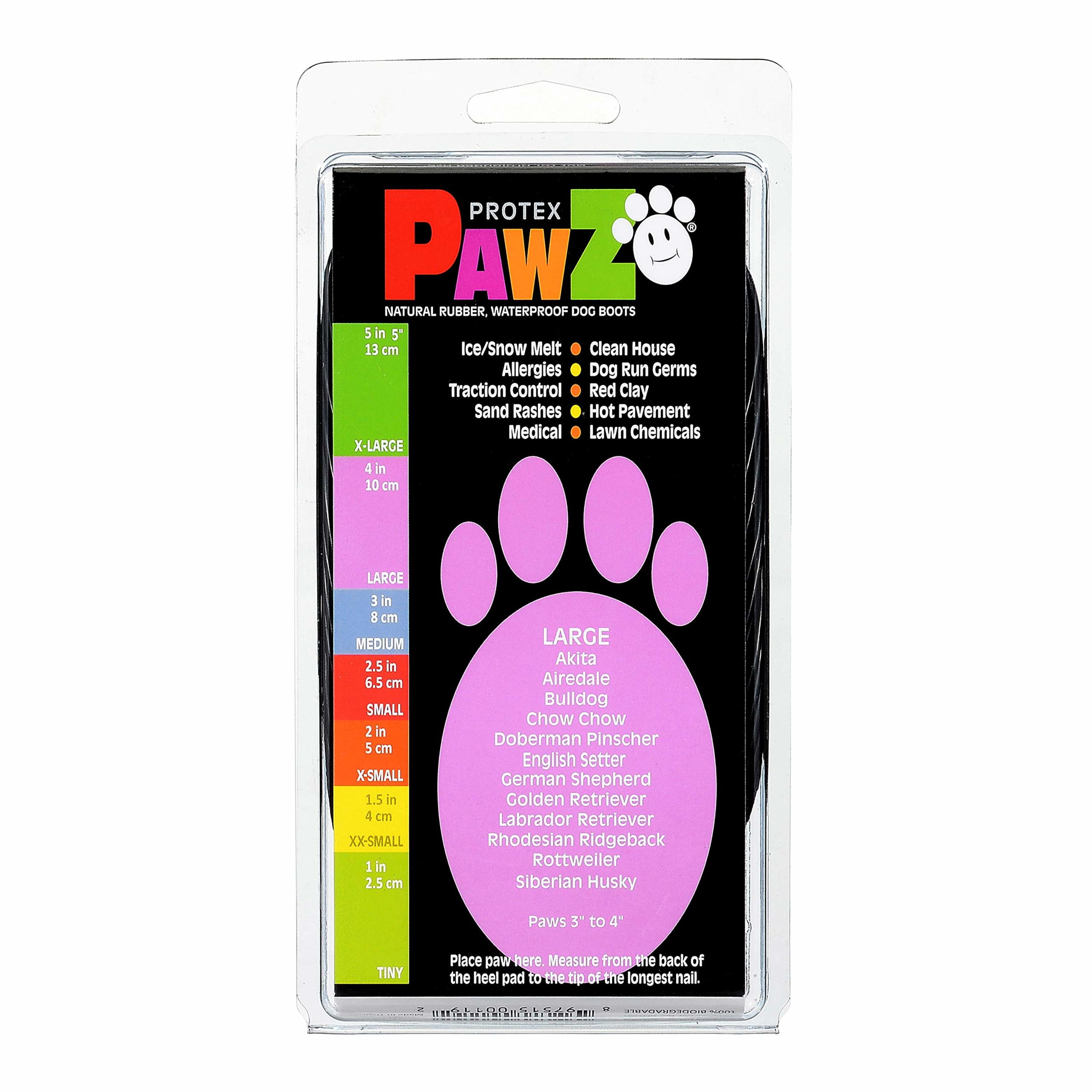 Pawz dog clearance boots size chart