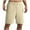 Beige, variant on Wyobmus Men's Shorts Casual Polyester Drawstring Elastic Waist Lightweight Stretch Summer Beach Shorts Loose Fit Olive Green