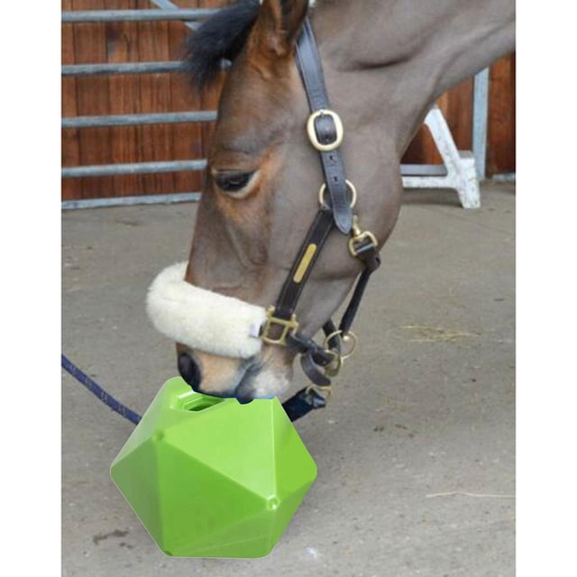 Fun Horse Treat Ball Juguetes de alimentación ecuestre, comedero, estable, accesorios de juego Snack Ball para equinos, ovejas, vacas, DYNWAVEMX Bola de golosinas para caballos