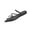 Black, variant on Women's Pointed Toe Strappy Flat Mule Sandals, Leather Casual Summer Sandals