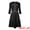 Black, variant on A-Line Contrast Color Tweed Trim Dress 2XL White