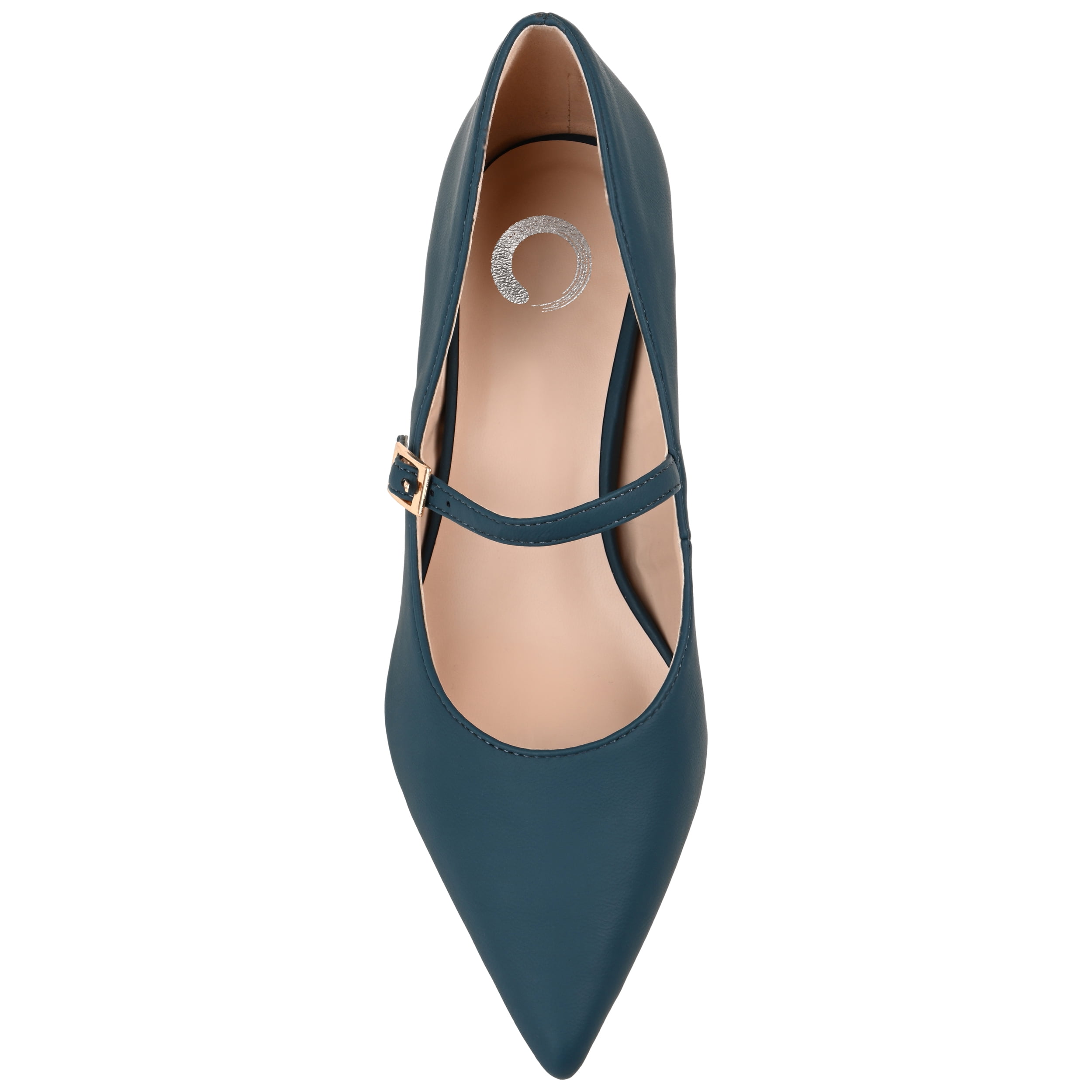 Journee Womens Manza Kitten Heel Mary Jane Pointed Toe Pumps, Widths Available