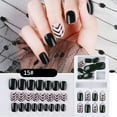 thumbnail image 2 of Fridja 24PCS Fake Nails Reusable Stick On Nails Press on Full Cover False Nail Tips, 2 of 2
