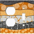 thumbnail image 4 of Metal Light Switch Plate Cover Colorful Safari African Tribal Art Pattern SFR034, 4 of 13