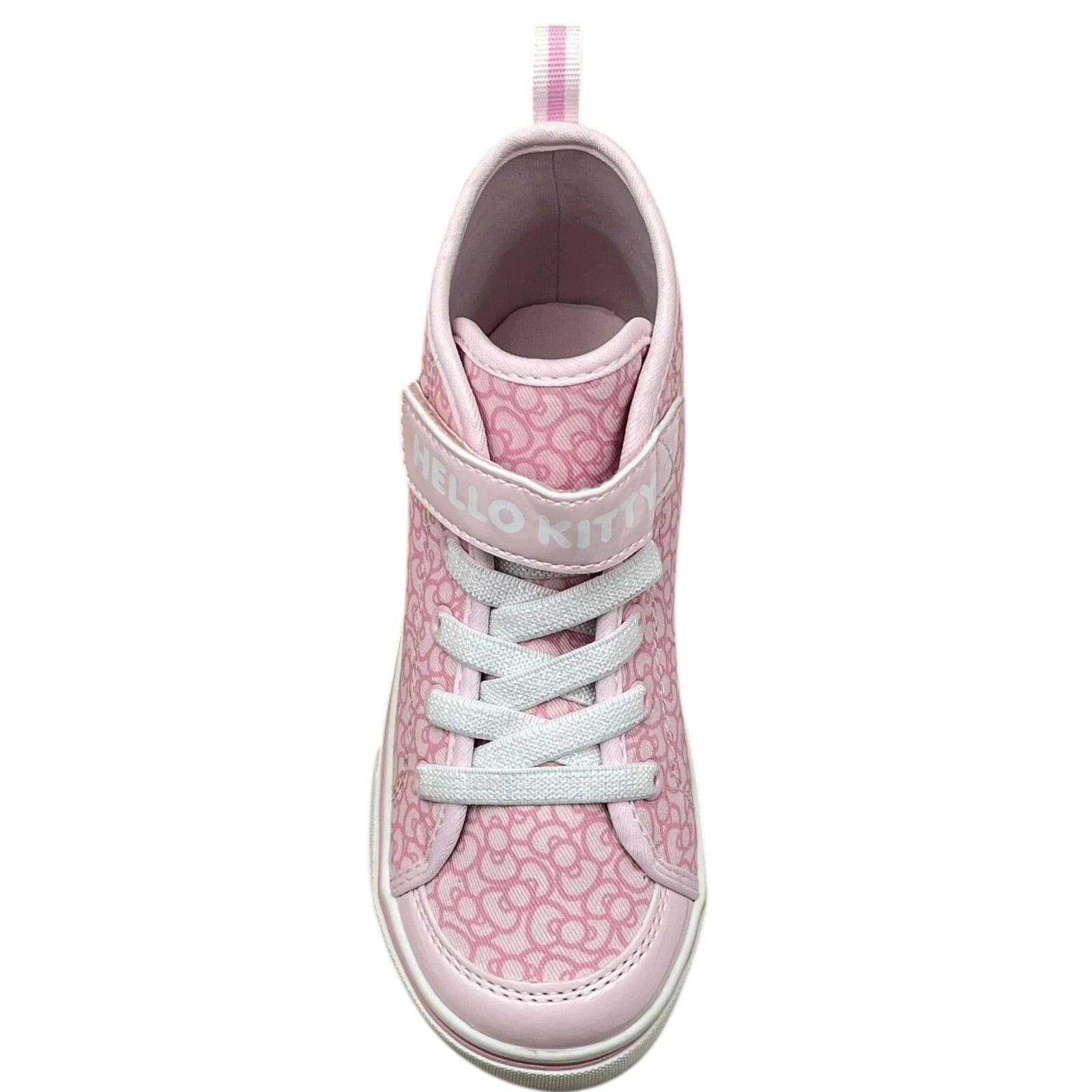 Hello Kitty Little Girls High Top Slip-on Sneaker Size 1Y Pink-White Lightweight